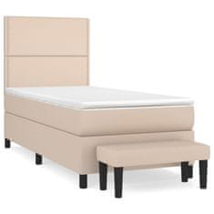 Petromila vidaXL Boxspring posteľ s matracom kapučínová 90x190 cm umelá koža