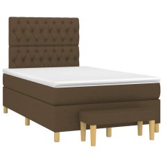 shumee Boxspring posteľ s matracom tmavohnedá 120x190 cm látka