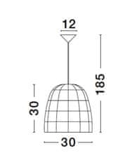 Nova Luce NOVA LUCE závesné svietidlo MARLO prírodný ratan čierny kábel E27 1x12W 230V IP20 bez žiarovky 9586505