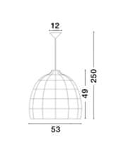 Nova Luce NOVA LUCE závesné svietidlo DESTIN železo a ratan, čierna farba E27 1x12W IP20 bez žiarovky 9586691