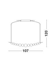 Nova Luce NOVA LUCE závesné svietidlo PERLA zlatý kov a opálové sklo LED 32W 230V 3000K IP20 stmievateľné 9695205