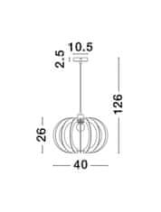 Nova Luce NOVA LUCE závesné svietidlo OTTOLINE biely kov prírodné drevo E27 1x12W 230V IP20 bez žiarovky 9620123