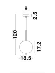 Nova Luce NOVA LUCE závesné svietidlo LATO opálové sklo antický mosadzný kov čierny kábel E14 1x5W 230V IP20 bez žiarovky 9624064