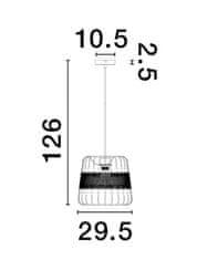 Nova Luce NOVA LUCE závesné svietidlo IAN matný čierny kov E27 1x12W 230V bez žiarovky IP20 9620125