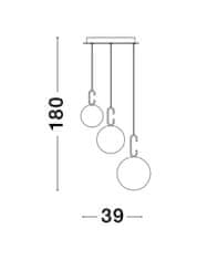 Nova Luce NOVA LUCE závesné svietidlo HOOK saténový zlatý kov a opálové biele sklo LED 25.8W 230V 3000K IP20 9695223