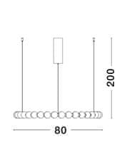 Nova Luce NOVA LUCE závesné svietidlo PERLA zlatý kov a opálové sklo LED 72W 230V 3000K IP20 stmievateľné 9695231