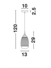 Nova Luce NOVA LUCE závesné svietidlo MOND saténový zlatý kov číre sklo E14 1x5W 230V IP20 bez žiarovky 9738212