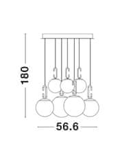 Nova Luce NOVA LUCE závesné svietidlo HOOK saténový zlatý kov a opálové biele sklo LED 52W 230V 3000K IP20 stmievateľné 9695221