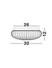 Nova Luce NOVA LUCE stropné svietidlo CLAM biele sklo biely kov E27 2x12W 230V IP44 bez žiarovky 9738256