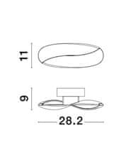 Nova Luce NOVA LUCE nástenné svietidlo INFINITY saténový biely kov LED 6W 230V 3000K IP20 9695229