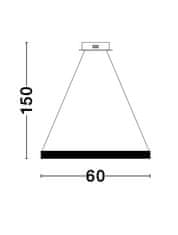 Nova Luce NOVA LUCE závesné svietidlo COURTEZ bronzový hliník a akryl LED 45W 230V 3000K IP20 9818481