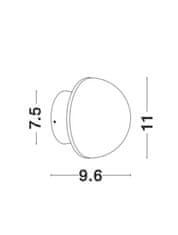 Nova Luce NOVA LUCE nástenné svietidlo NETUNE sivý betón a biely hliník LED 6W 220-240V 3000K IP20 9831051