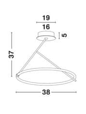 Nova Luce NOVA LUCE stropné svietidlo JANUS čierny hliník a akryl LED 21W 230V 3000K IP20 9892162