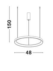 Nova Luce NOVA LUCE závesné svietidlo PERTINO čierny hliník a akryl LED 38W 230V 3000K IP20 stmievateľné 9853682