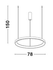 Nova Luce NOVA LUCE závesné svietidlo PERTINO čierny hliník a akryl LED 60W 230V 3000K IP20 stmievateľné 9853686