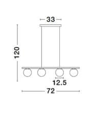 Nova Luce NOVA LUCE závesné svietidlo JOLINE čierny kov a hliník biele opálové sklo LED 32W 240V 3200K IP20 9919604