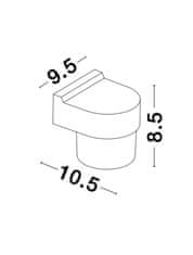 Nova Luce NOVA LUCE vonkajšie nástenné svietidlo DARF čierny hliník ABS difúzor LED 5W 3000K 100-240V 104st. IP65 svetlo dole 9925665