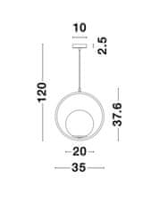 Nova Luce NOVA LUCE závesné svietidlo OBITAR opálové sklo mosadzný zlatý kov E27 1x12W 230V IP20 bez žiarovky 9988169