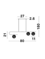 Nova Luce NOVA LUCE závesné svietidlo MIRANO číre štruktúrované sklo a mosadz zlatá G9 3x5W 230V IP20 bez žiarovky 9960272