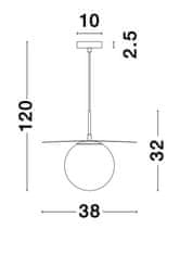 Nova Luce NOVA LUCE závesné svietidlo OBBIT opálové sklo matný čierny kov E27 1x12W 230V IP20 bez žiarovky 9988380