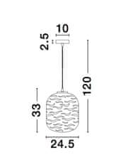 Nova Luce NOVA LUCE závesné svietidlo FICATO mosadzný kov šampaň sklo E27 1x12W 230V IP20 bez žiarovky 9988247