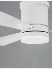 Nova Luce NOVA LUCE stropný ventilátor so svetlom SILKY matná biela oceľ a sklo biele drevené listy 5 rýchlostí 35W LED 18W 3000K 9953015