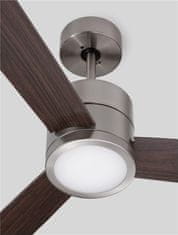 Nova Luce NOVA LUCE stropný ventilátor AXEL nerez hliník a listy z teakového dreva a orecha 9952345