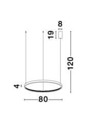 Nova Luce NOVA LUCE závesné svietidlo PRESTON čierny hliník a akryl LED 50W 230V 3000K IP20 stmievateľné 9865180