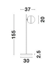 Nova Luce NOVA LUCE stojaca lampa CANTONA biele opálové sklo mosadz zlatá a mramor E27 1x12W 230V IP20 bez žiarovky 9960619