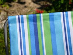 Výpredaj obliečok Modrobiele skladacie plážové lehátko SAND
