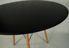 Výpredaj obliečok Čierny jedálenský stôl OSLO 70x70
