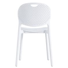 Výpredaj obliečok Biela plastová stolička LUMA