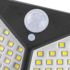 LUMILED Solárny svetlomet LED záhradná fasádna lampa VERIS 6500K IP65 PIR