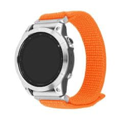 FIXED Nylonový řemínek Nylon Sporty Strap pro Garmin QuickFit 26mm, oranžový (FIXNST2-QF26MM-OR)