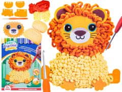 shumee Kreatívna súprava na vyšívanie, maskot, plyšové zvieratko na šitie, vankúšik na zdobenie DIY LION