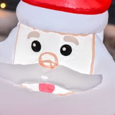 HOMCOM Led Motív Figúrky Vianočný Santa Claus Snehuliak Nafukovacia Vianočná Dekorácia Osvetlená Záhrada, D 70 X Š 45 X V 120 Cm, Ip 44, Teplá Biela 