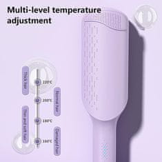 VIVVA® Keramická loknovacia kulma na vlasy so 4 stupňami teploty (fialová farba) | BELLELUX