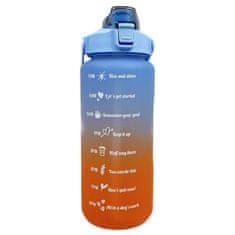 Foxter  2545 Fľaša na vodu s denným pitným režimom 2000 ml ružovomodrá