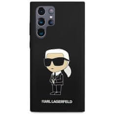 Karl Lagerfeld Kryt na mobil Lagerfeld Liquid Silicone Ikonik NFT na Samsung Galaxy S24 Ultra - černý