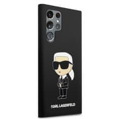 Karl Lagerfeld Kryt na mobil Lagerfeld Liquid Silicone Ikonik NFT na Samsung Galaxy S24 Ultra - černý