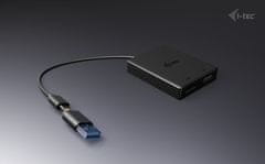 I-TEC adaptér USB-A/USB-C - 2x Displayport 4K@60Hz