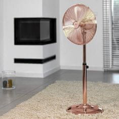 KLAUSBERG Stojaci podlahový ventilátor 40 cm 50 W Kovový Klausberg Kb-7719 Rosegold