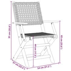 Petromila vidaXL Záhradné stoličky 2 ks sivé masívne akáciové drevo a polyratan