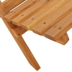 Petromila vidaXL Skladacie záhradné stoličky 4 ks béžové masívne akáciové drevo