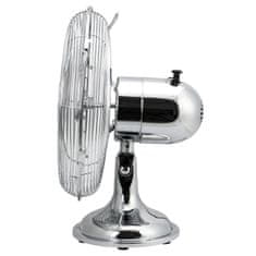 KLAUSBERG Stolný ventilátor Tichý výkonný 3 režimy Chróm 30 cm 40 W