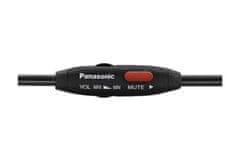 PANASONIC RP-HT265E-K, drôtové slúchadlá, cez hlavu, 3,5mm jack, 6,3mm jack, kábel 5m, ovládanie hlasitosti, čierna