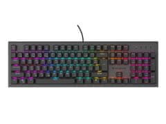 Genesis tichá herná klávesnica THOR 303/RGB/Outemu Peach Silent/Drôtová USB/CZ-SK layout/Čierna