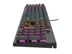 Genesis tichá herná klávesnica THOR 303/RGB/Outemu Peach Silent/Drôtová USB/CZ-SK layout/Čierna