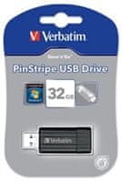 VERBATIM Store &#39;n&#39; Go PinStripe 32GB USB 2.0 čierna