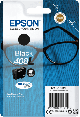 Epson Singlepack Black 408L DURABrite Ultra Ink